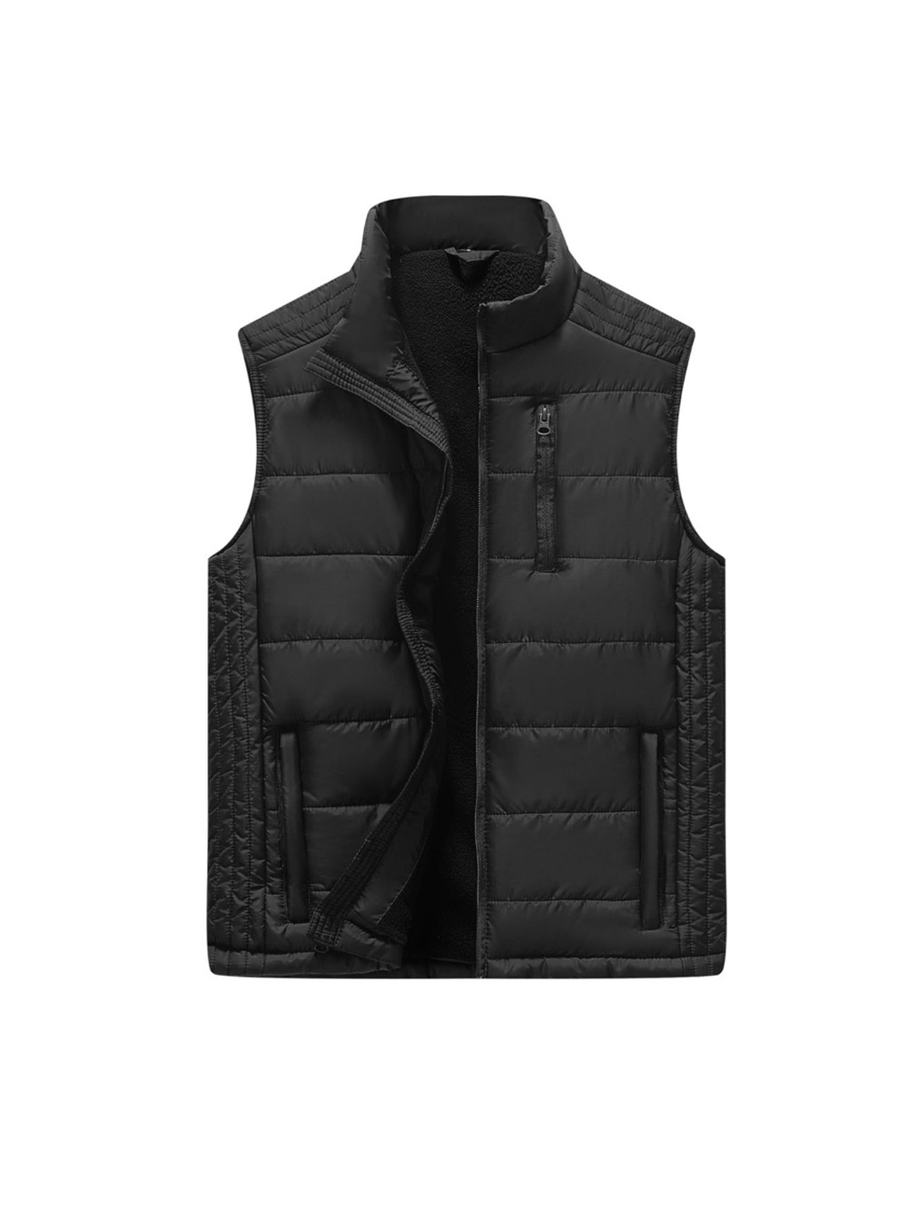 Men's Black Quilted Puffer Vest